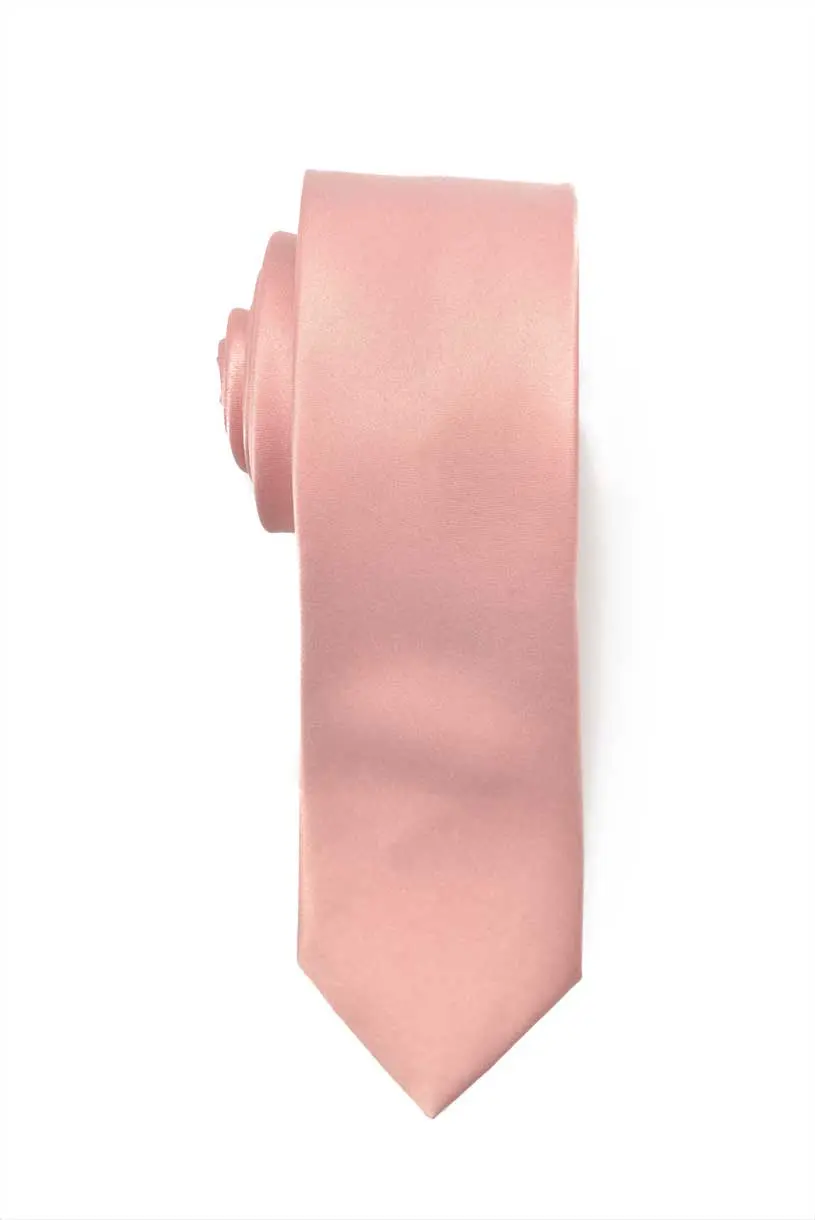 Men's Premium Slim Dusty Pink-Blush Pink Necktie for Suits & Tuxedos ...