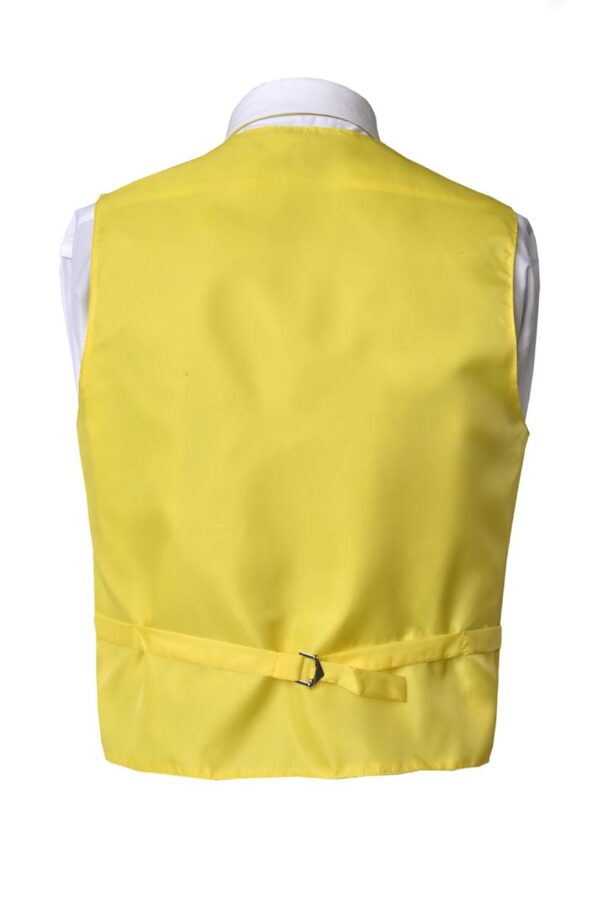 Premium Solid Yellow Vest Pocket Square 4 Piece Set