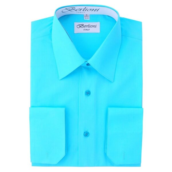 Men’s Premium Formal Shirt for Suits in Sea-Blue Colour