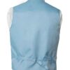 Premium Solid Baby Blue Vest Pocket Square 4 Piece Set Premium Solid Baby Blue Vest Pocket Square 4 Piece Set