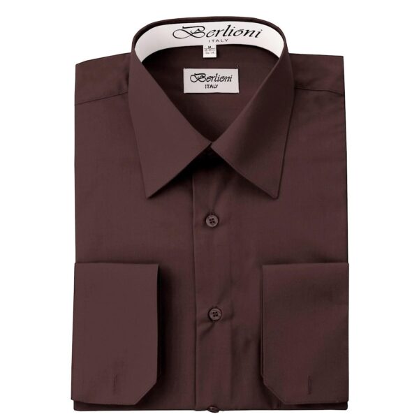 Men’s Premium Formal Shirt for Suits in Dark Brown Colour