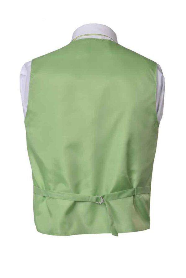 Premium Solid Lime Green Vest Pocket Square 4 Piece Set