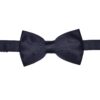 Premium Solid Black Bowtie Pocket Square 4 Piece Set