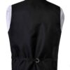 Premium Solid Black Vest Pocket Square 4 Piece Set