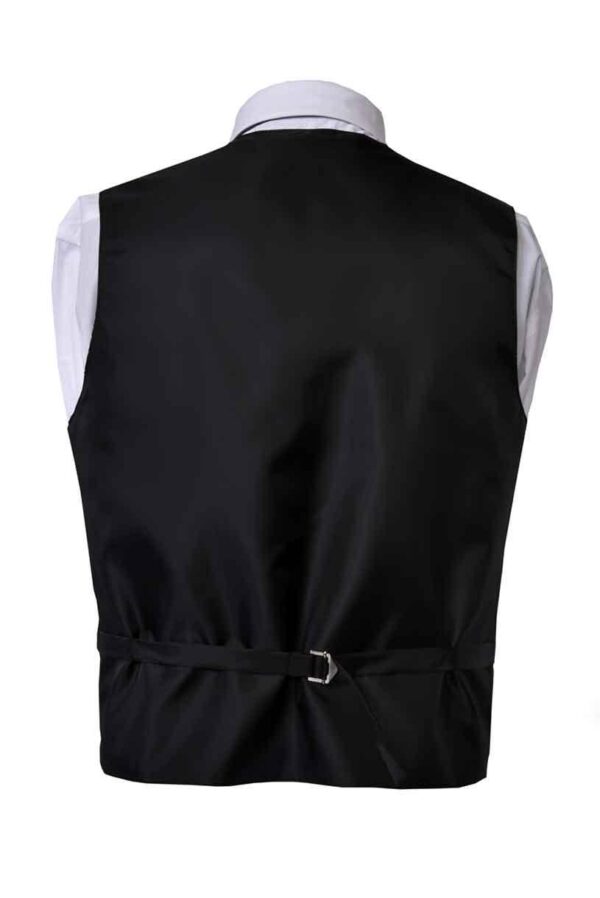 Premium Solid Black Vest Pocket Square 4 Piece Set