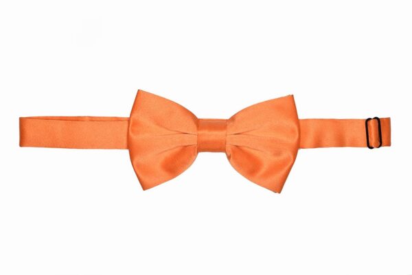 Premium Solid Orange BowTie Pocket Square 4 Piece Set