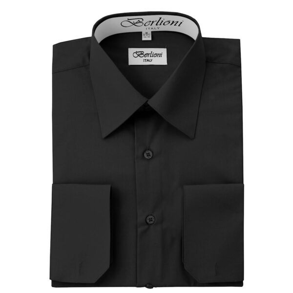 Men’s Premium Formal Shirt for Suits in Mid-Night Black Colour