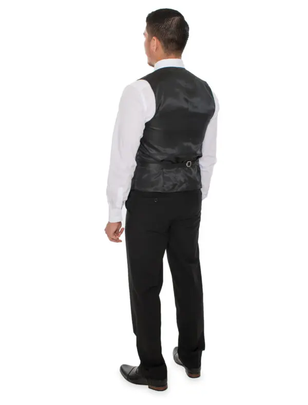 Men’s Premium Black Modern Fit Three Piece Two Button Suits