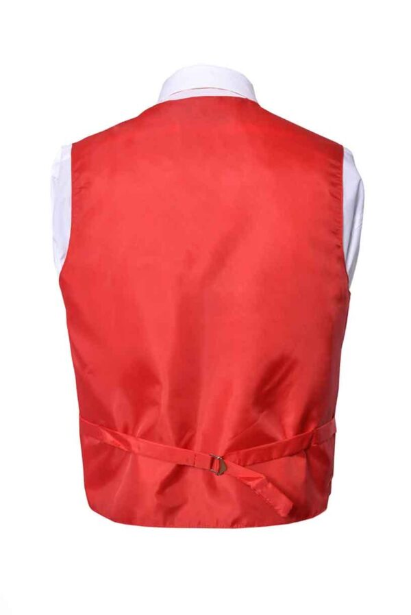 Premium Solid Royal Red Vest Pocket Square 4 Piece Set