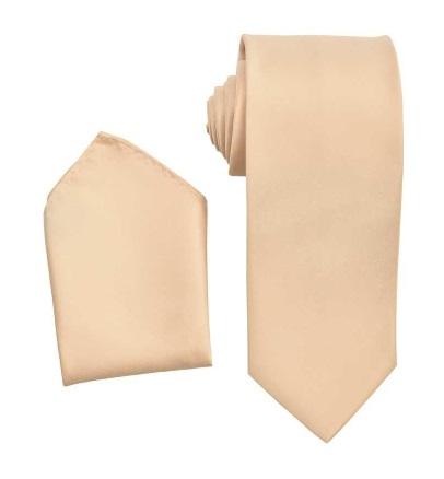 Champagne NeckTie Set for Suits & Tuxedos