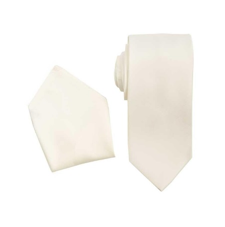 Cream-Off White NeckTie Set for Suits & Tuxedos