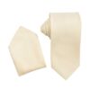 Premium Solid Off-White NeckTie Set for Suits