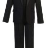 Men's Black on Black five piece shawl lapel tuxedo set
