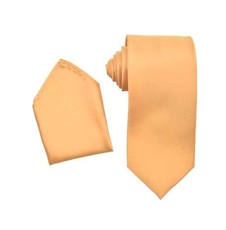 Men's Premium Gold Solid Necktie for Suits & Tuxedos