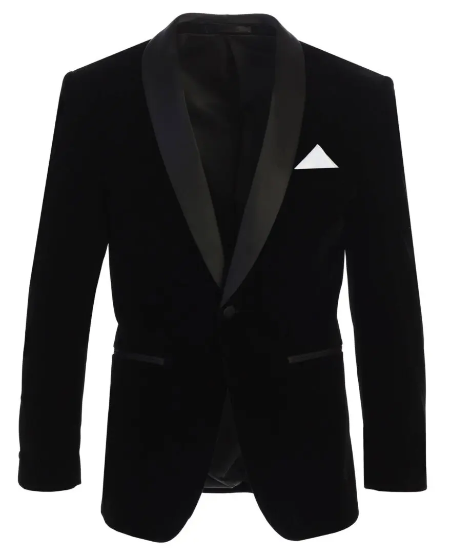 Premium Black on Black Slim fit Five Piece Shawl Lapel Tuxedo