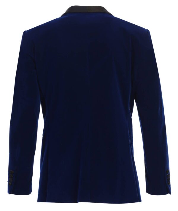 Men's Navy Blue on Black Shawl Lapel Tuxedo Set Stunning Design