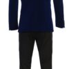 Premium Navy Blue on Black Shawl Lapel Tuxedo Set Slim Fit Design Premium Navy Blue on Black Shawl Lapel Tuxedo Set Slim Fit Design