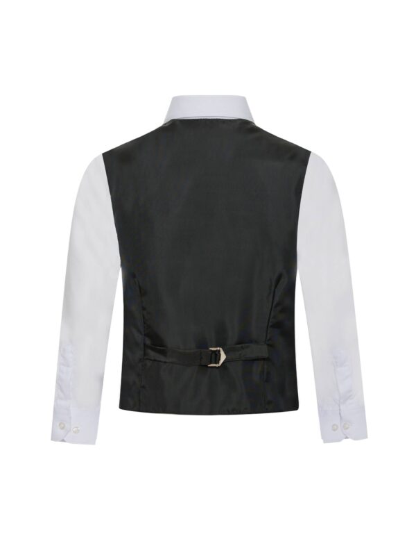 Boy's Premium Solid Dusty Black Formal Vest