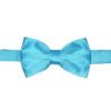 Men’s Aqua Solid NeckTie Bow Tie Pocket Square Set