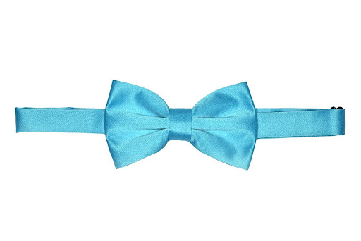 Men’s Aqua Solid NeckTie Bow Tie Pocket Square Set