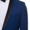 Men's indigo blue with Black Slim Fit Shawl Lapel Tuxedo