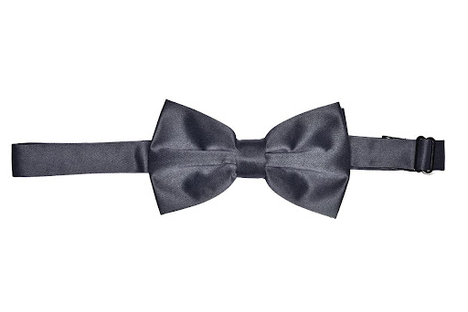 Premium Black Solid Vest Bow Tie Set