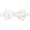 Solid White Bow Tie Pocket Square 4 Piece Set