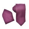 Men’s Solid Purple Neck Tie 4 Piece Set