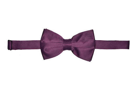 Men’s Solid Purple Bow Tie 4 Piece Set
