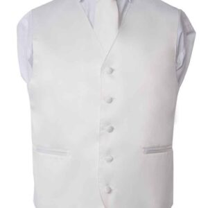 Cream-Off White Vest & NeckTie Set for Suits & Tuxedos