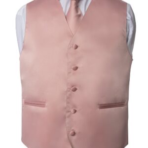 Blush Pink Vest & NeckTie Set for Suits & Tuxedos