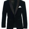 Black Slim Fit Shawl Lapel Velvet Tuxedo Jacket Black Slim Fit Shawl Lapel Velvet Tuxedo Jacket