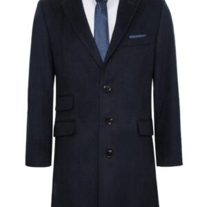 Men's Premium Blue 100% Wool and Cashmere