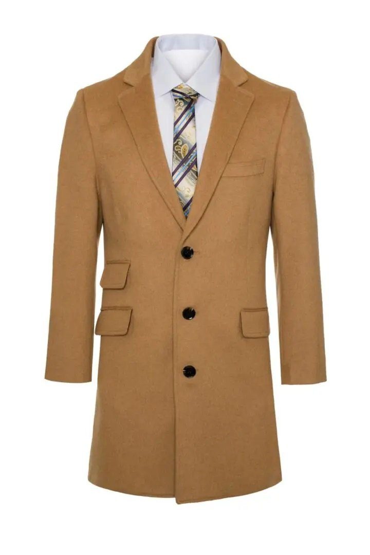 Premium Camel-Light Brown Wool and Cashmere