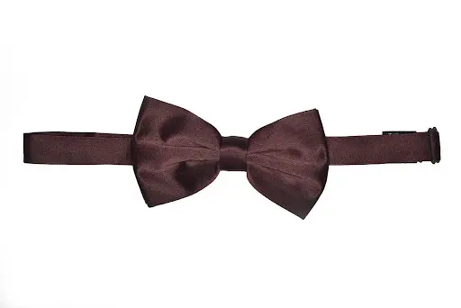 Brown Bow Tie with Matching Pocket Square Set