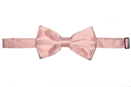 Blush Pink Bow Tie with Matching Pocket Square Set