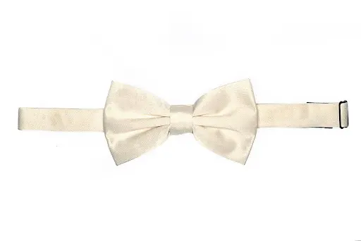 Ivory Bow Tie with Matching Pocket Square Set