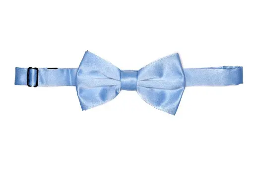 Baby Blue Bow Tie with Matching Pocket Square Set