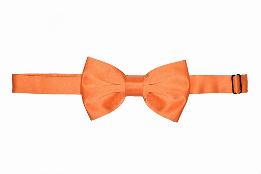 Orange Bow Tie with Matching Pocket Square Set