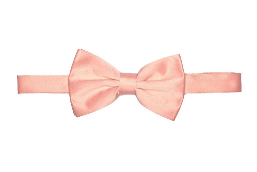 Peach Bow Tie with Matching Pocket Square Set