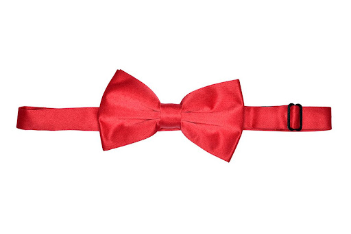 Solid Red Bow Tie with Matching Pocket Square Set