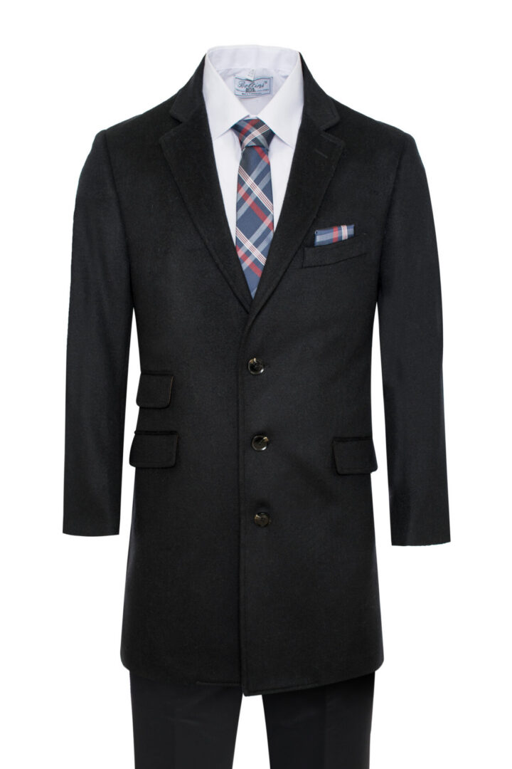 Men’s black wool and cashmere car coat Camel wool cashmere winter car coat for men Charcoal gray formal wool jacket Navy blue men’s winter outerwear coat Men’s wool car coat over suit Premium winter formal car coat by King Formal Wear