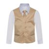 Premium Beige Champagne Necktie Bow Tie Three Piece Set