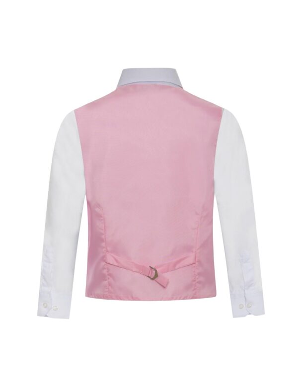 Premium Solid Light Pink Formal Vest NecktieThree Piece Set for Suits