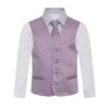 Solid Lilac Lavender Formal Vest Three Piece Set for Suits & Tuxedos
