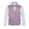 Premium Solid Lilac Lavender Formal Vest Three Piece Set for Suits