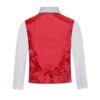 Solid Red Formal Vest Necktie Bow Tie Three Piece Set for Suits