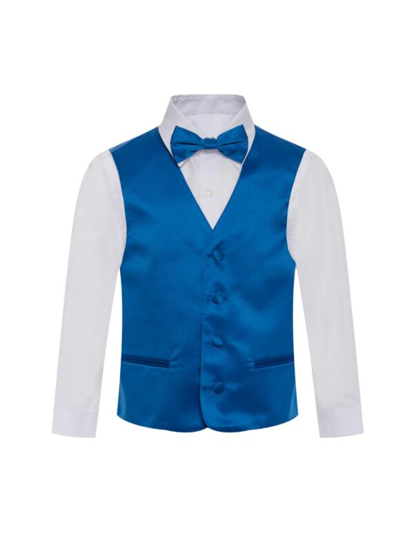 Solid Royal Blue Formal Vest Three Piece Set for Suits & Tuxedos