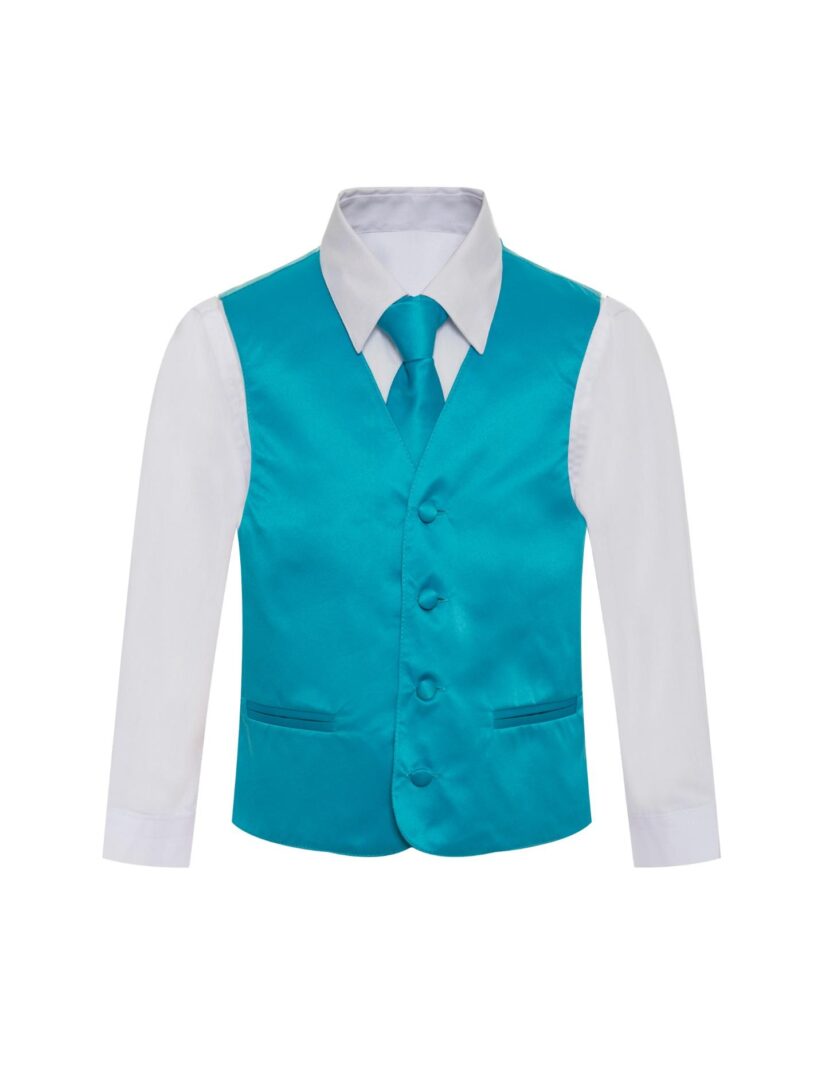 Turquoise Tiffany blue Formal Vest Three Piece Set for Suits & Tuxedos