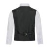 Premium Solid Black Formal Vest Three Piece Set for Suits & Tuxedos